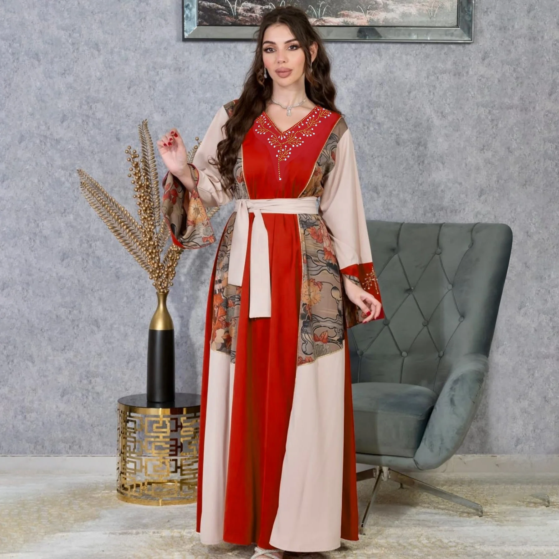arab ramadan abaya maxi dress Kaftan Dresses for Women Floral Print Long Robe Ramadan Abaya Maxi Dress Long Sleeve Muslim Eid Outfits Turkish Prayer Clothes Arabic Pakistani Ethnic Dresses Islamic Robe Blue Medium at Amazon Women's Clothing