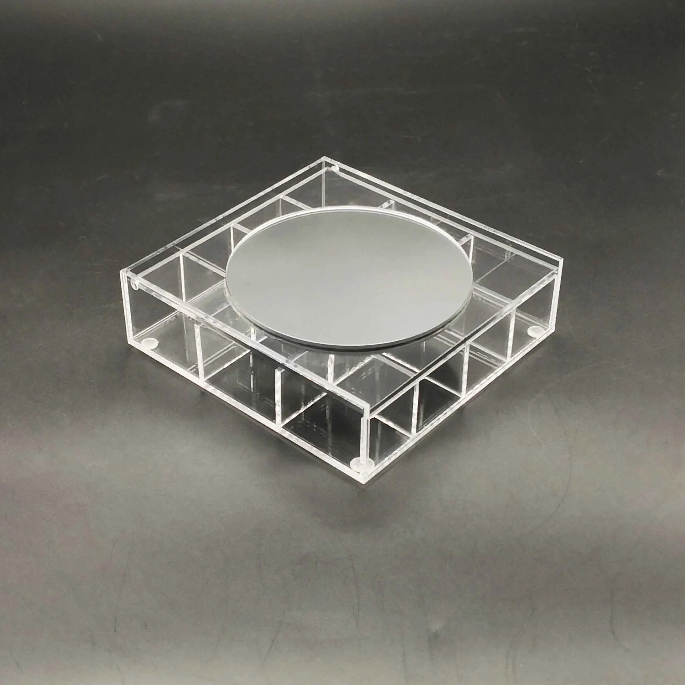 12 Grids Clear Acrylic Jewelry Storage Box Organizer With Mirror Buy