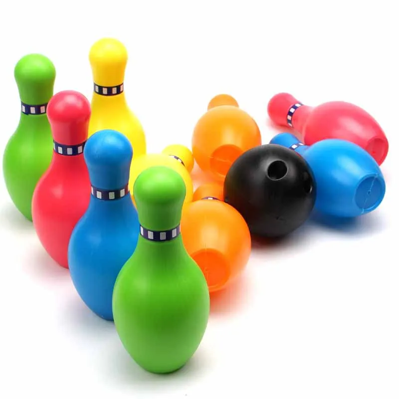 small plastic bowling pins