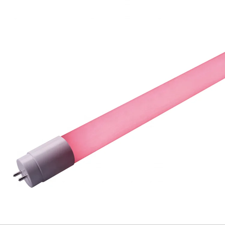 Pink Color Light T8 LED Tube 1200mm 18w CRI>80 Single / Double Ended Power