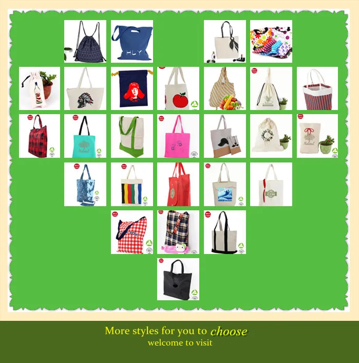 Customizable Supermarket Bag Reusable Foldable Cotton Colorful Bag