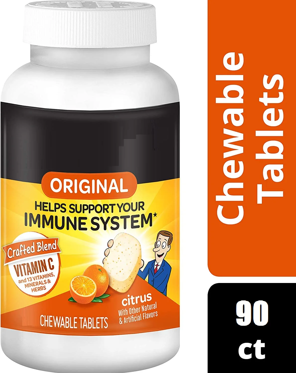 Liposomal Vitamin C Tablets - 90 Ct Vitamin C Chewable Tablet with Zinc