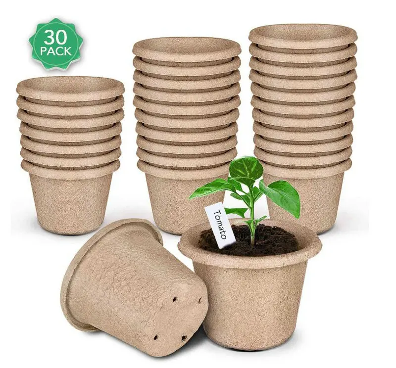 Peat Pots Garden Seedling Tray 4in 100% Eco-friendly Organic ...