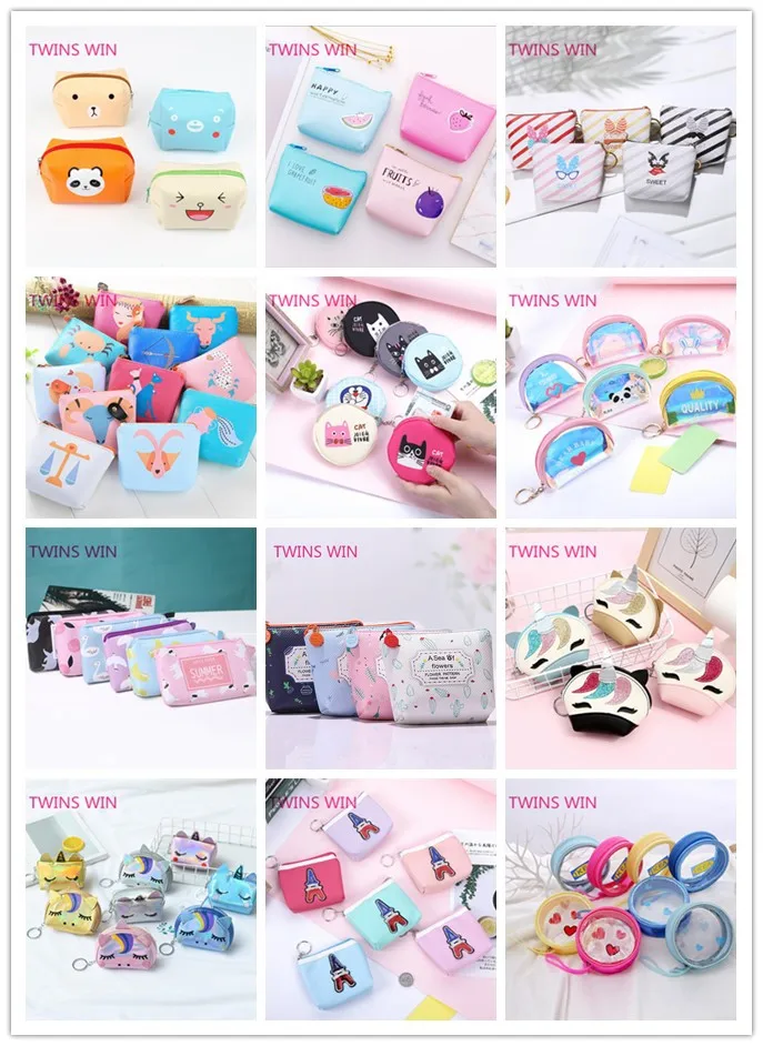 Wholesale small order stock korean style Small Cute Kids Women's creative  cartoon fruit printed mini pvc purse bag coin purse 766 From m.