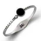 Stainless steel cuff Best brand nature stone bracelet bangle jewelry