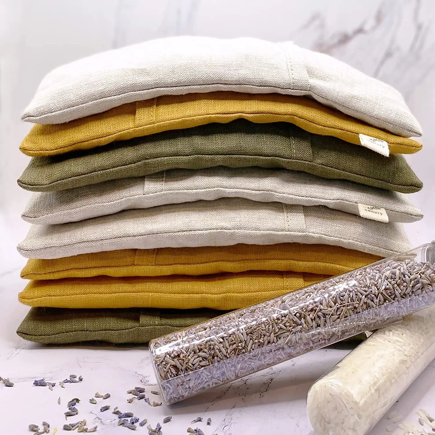 Weighted Sleeping Eye Mask Linen Yoga Scented Eye Pillow Aromatherapy