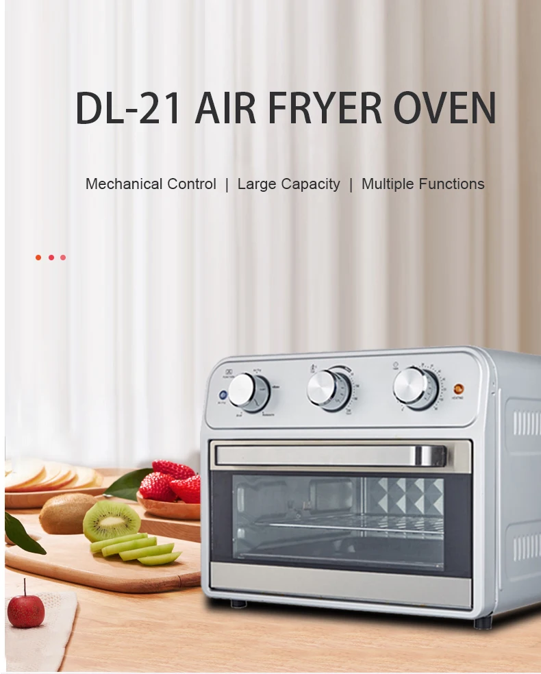 Power Air Fryer Oven with Big Capacity of 21 Litres and Oven Thermometer for Home Use and Food Baking