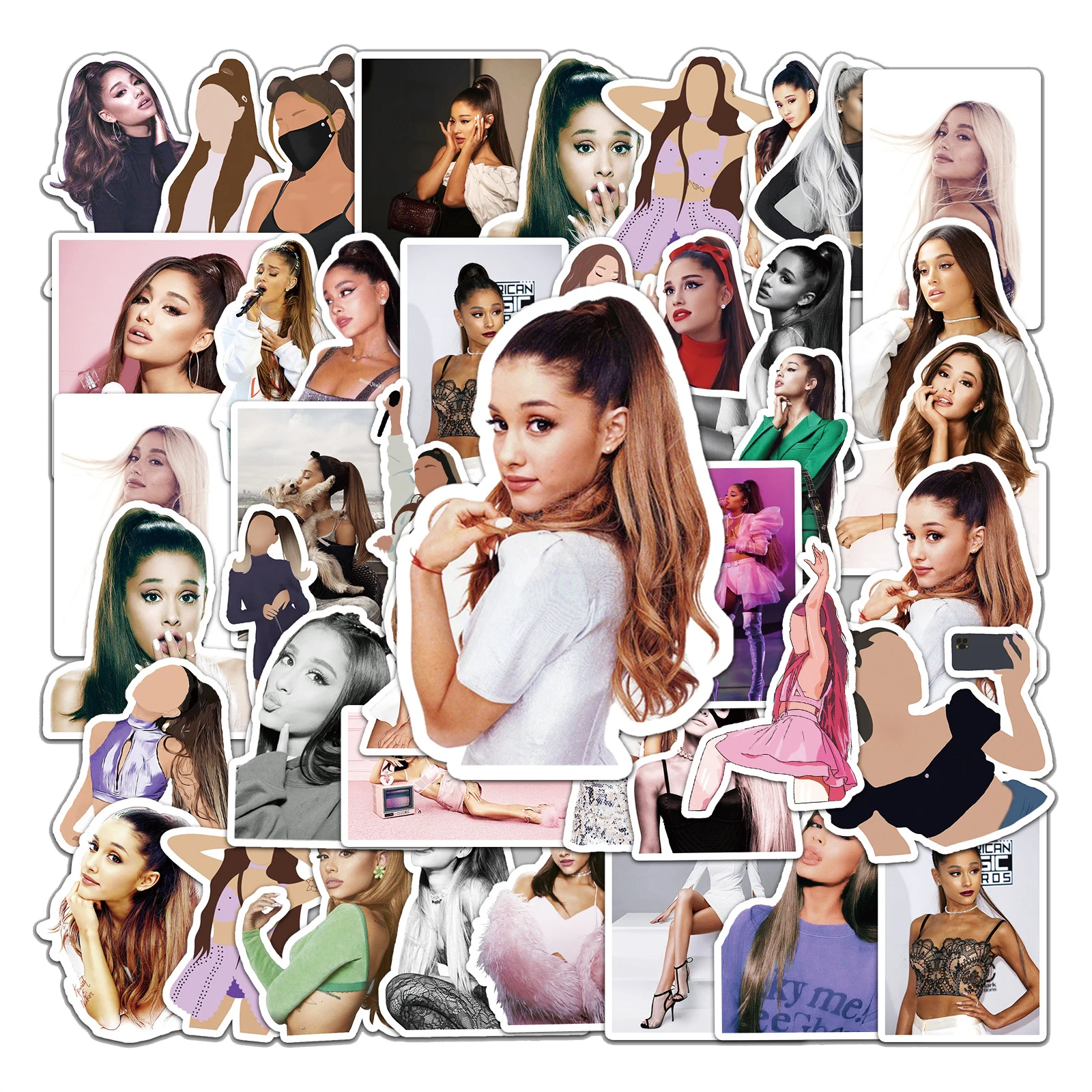 52Pcs Ariana Grande Personalized Graffiti Vinyl Stickers for