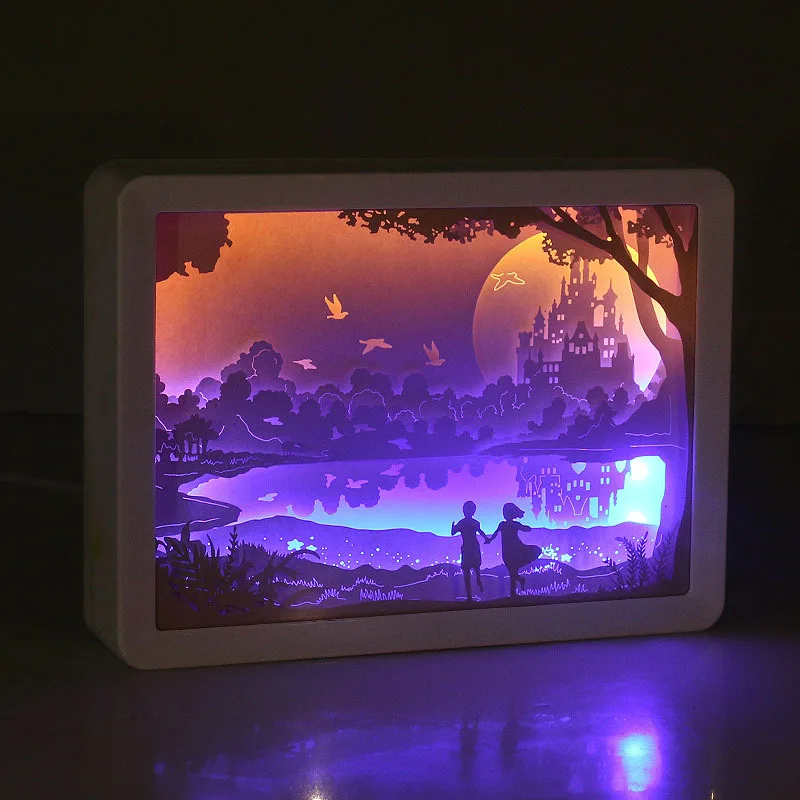 Papercut Light boxes, 3D Shadow Box Led light night lamp