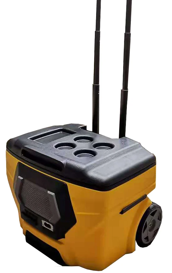 Hight Quality Hard Cooler Multifunction Speaker Wheeled Cooler Box 50l