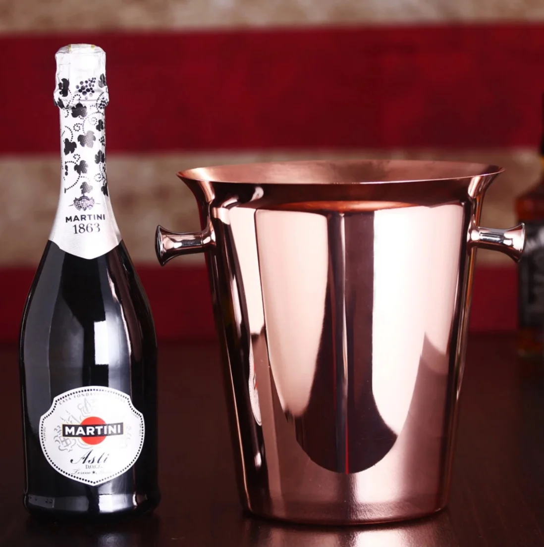 5L Barware stainless steel copper plating ice bucket