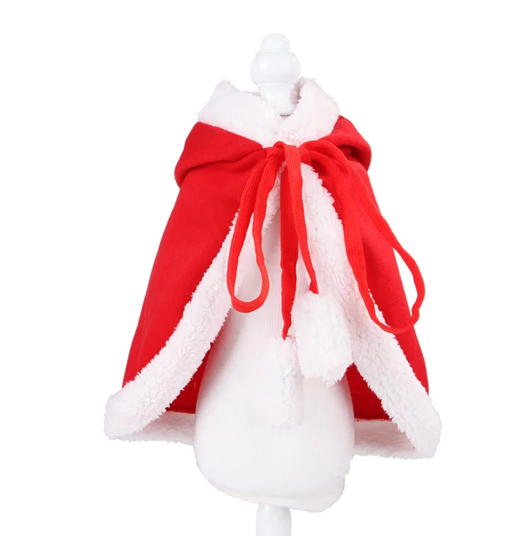 圣诞礼服定制圣诞斗篷万圣节羊毛狗衣服猫服装