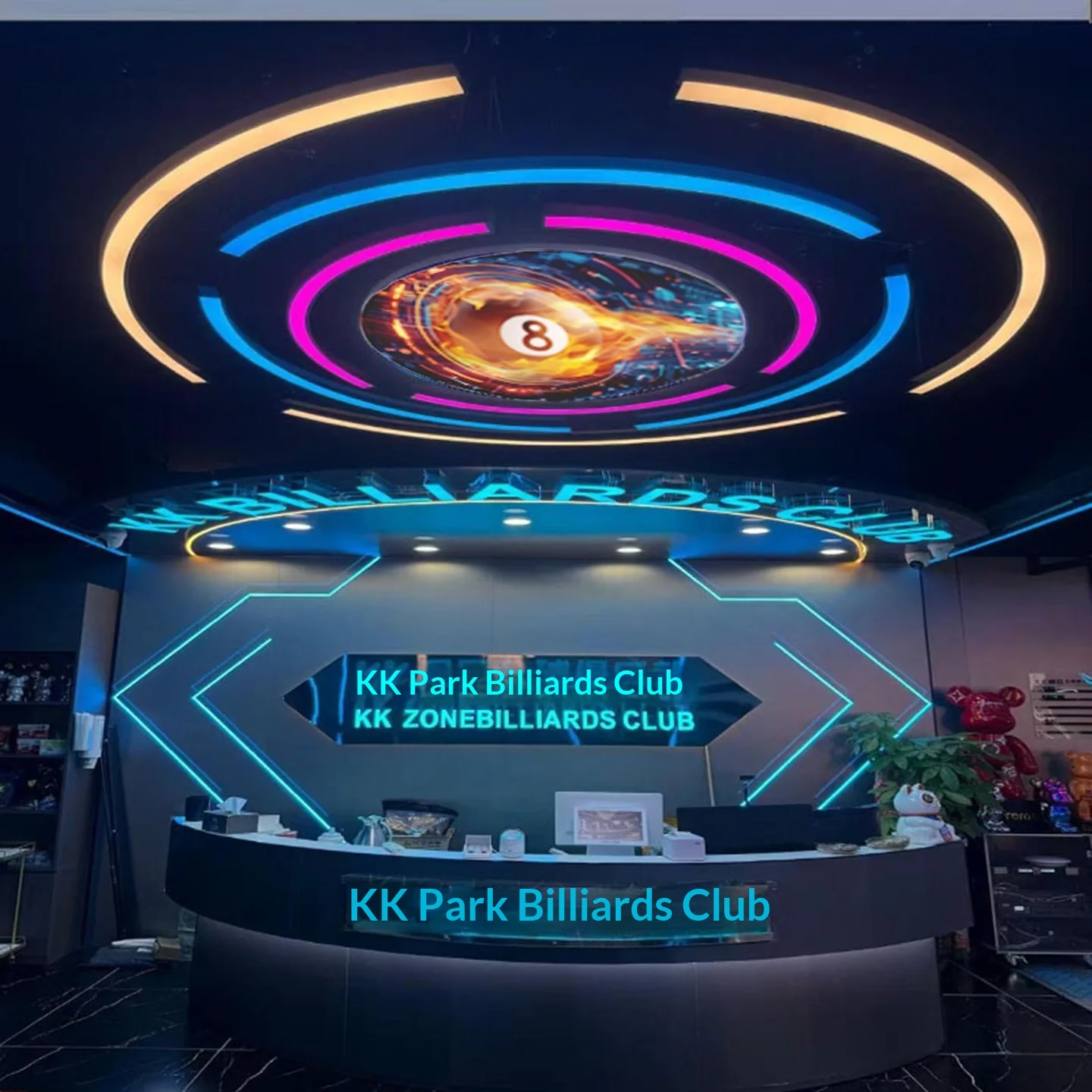 product pool hall chandelier e sports club gym decoration lights bar arcade custom starry sky pattern atmosphere lights energy efficient-0