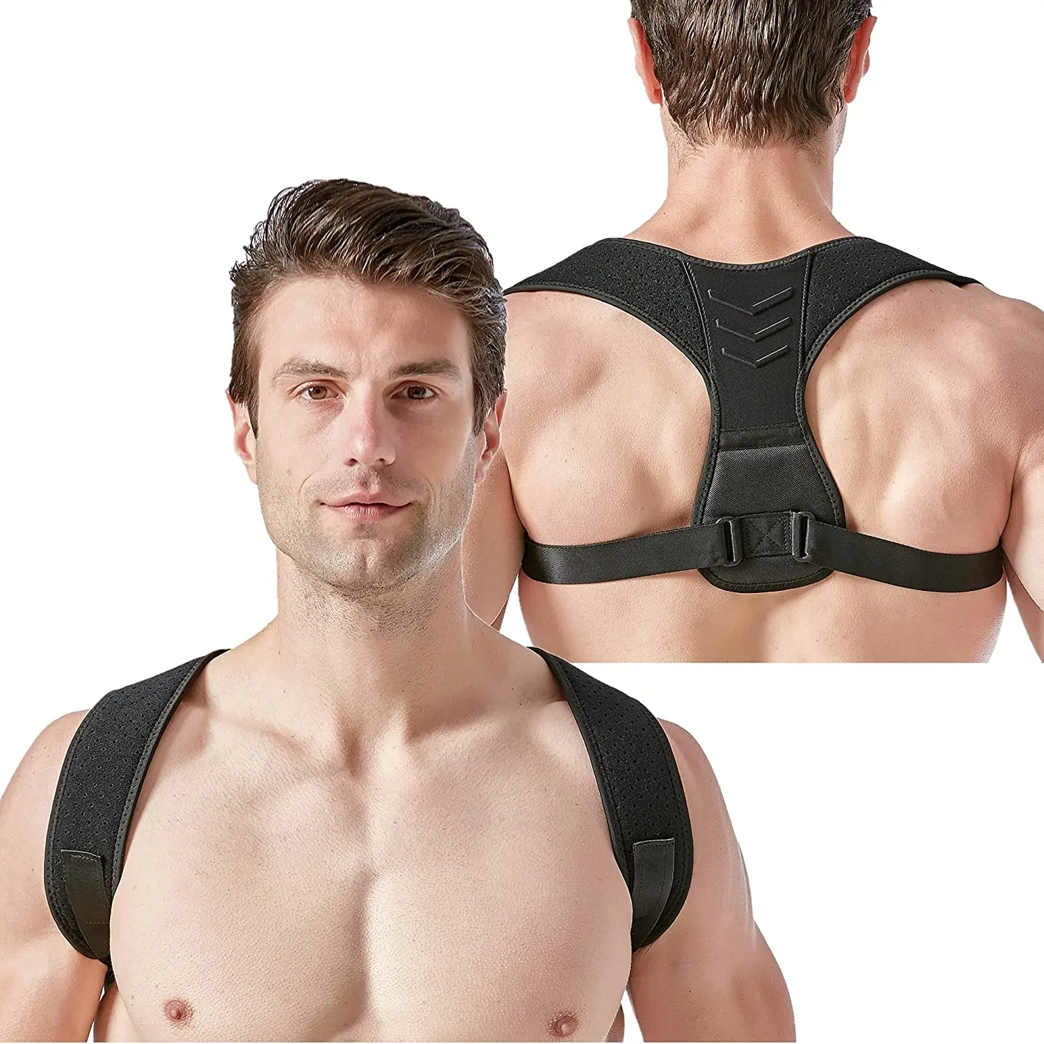 Adjustable Back Brace Shoulder Belt Posture Support Correction Band Clavicle Body Posture Corrector De Postura for Men and Women Alibaba