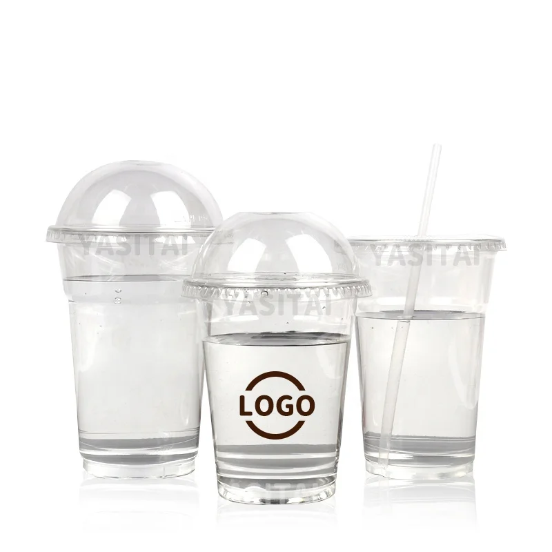 Custom Printed Disposable Plastic Pet Cups for Coffee & Beer