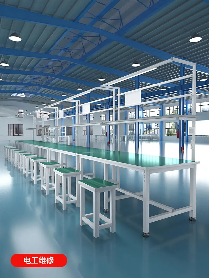 Industrial Grade ESD Workbench with PVC and LED Lighting-Manual ...