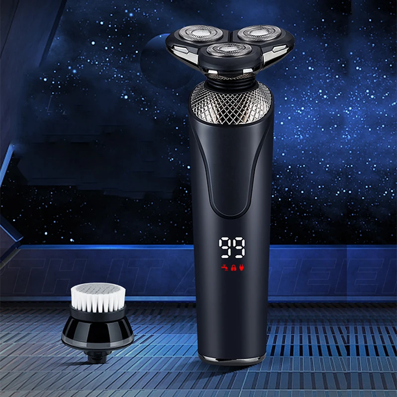 
Convenient travel men triple head smart floating waterproof adult electric shaver 