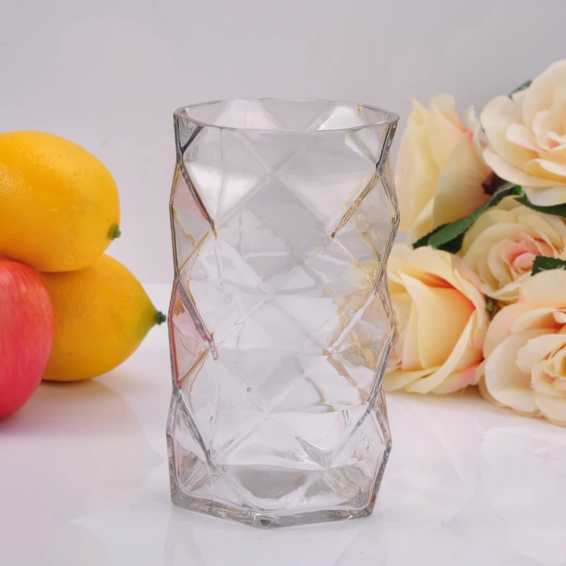 23oz Stereo Prismatic Tall Glass Candle Holders Home Decor Wholesales
