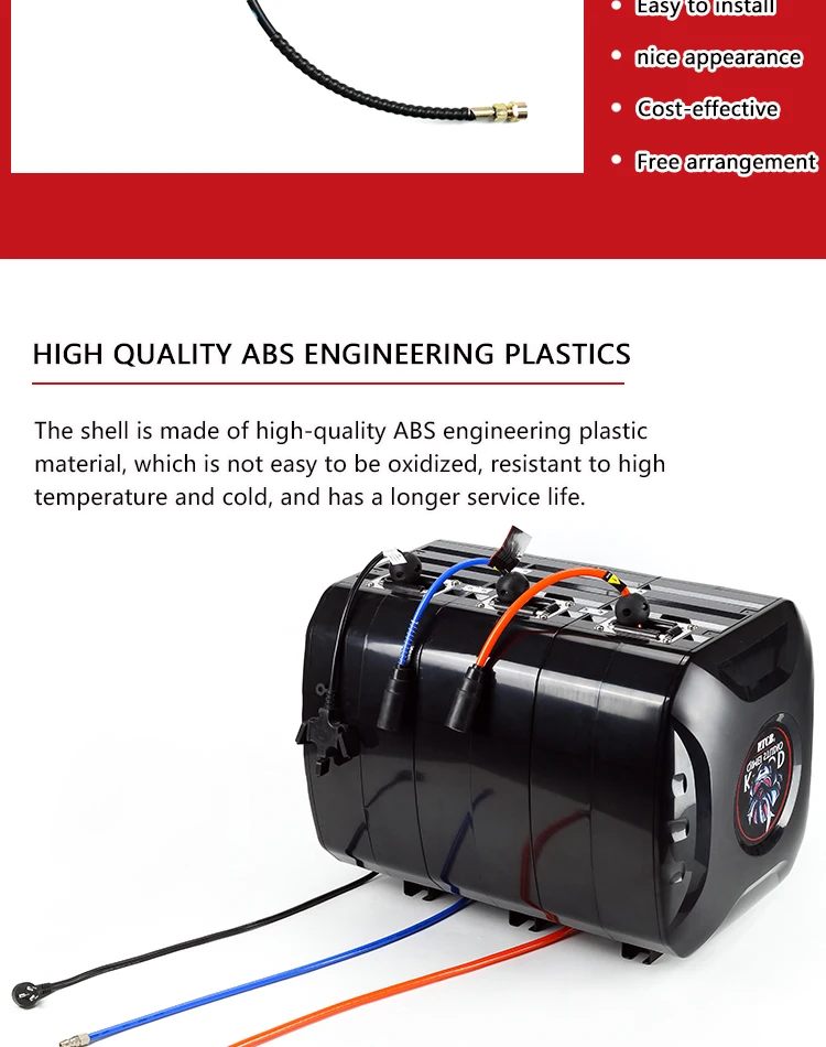 KLCB-caja de carrete de manguera combinado de fábrica, carrete de manguera eléctrica de alta presión/agua/aire para tienda de detalles de coche