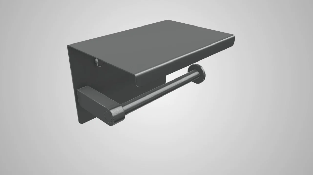 304 Stainless Steel Wall Mounted Black Paper Toilet Holder With Mobile