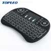 Topleo I8 Multi Language custom 2.4G backlit multimedia wireless mini keyboard for gaming tv , tv box, pc, computer etc
