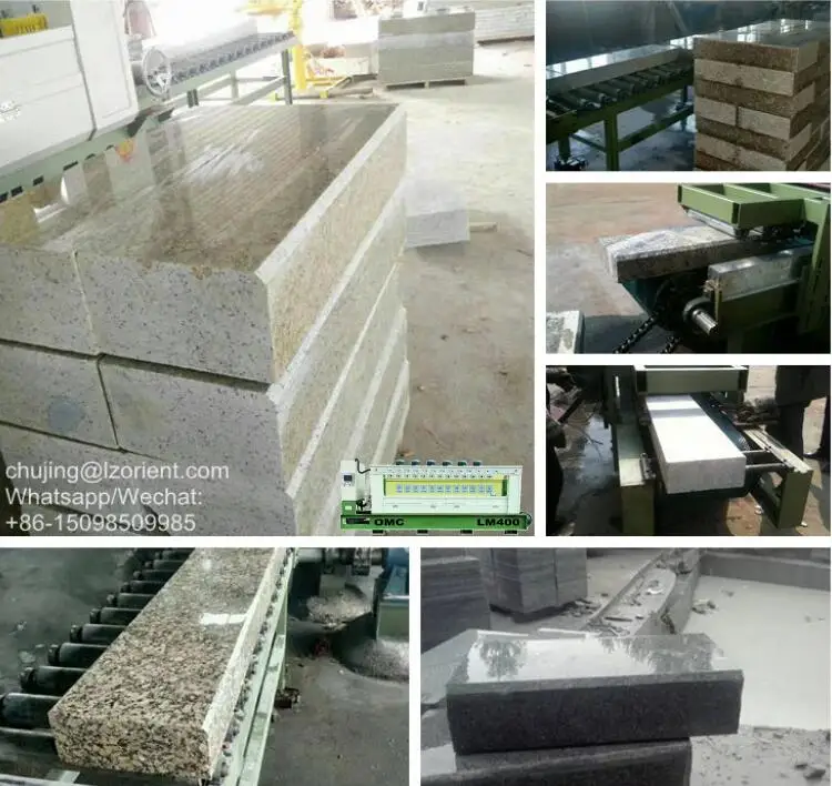 Stable Performance Granite Curbstone 12 Head Polishing Chamfering