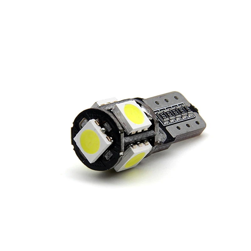 Factory T10 Led 5050 5smd Canbus Light W5w 501 Wedge Base Bulb 12v Car luz led para auto Reading light Licence Plate Lamp