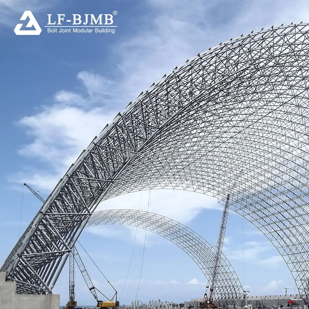 60米跨度拱形钢结构图片