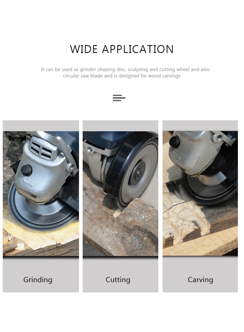 Angle Grinder Cutting Wheel Wood Carving Disc Carbide Chain Saw Disc