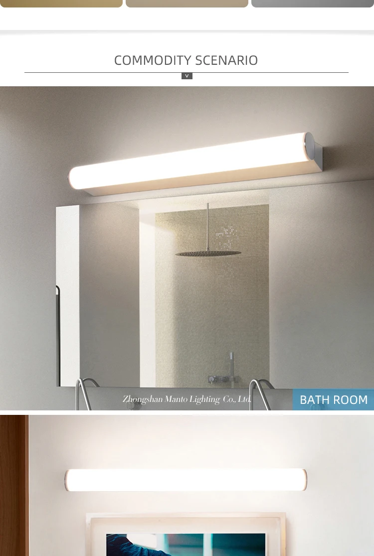Bathroom mirror lamp led wall light chrome bathroom vanity light 6w 8w hotel vanity mirror lamp bathroom led light