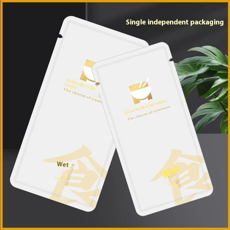 Customized  Wedding Favor Moist Towels Antiseptic Pre-packaged Towels Scented Hot Towels with logo details