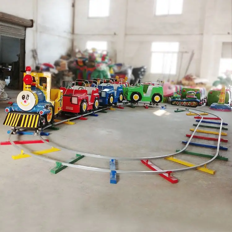 Amusement theme park crazy train rides electric mini track train for sale