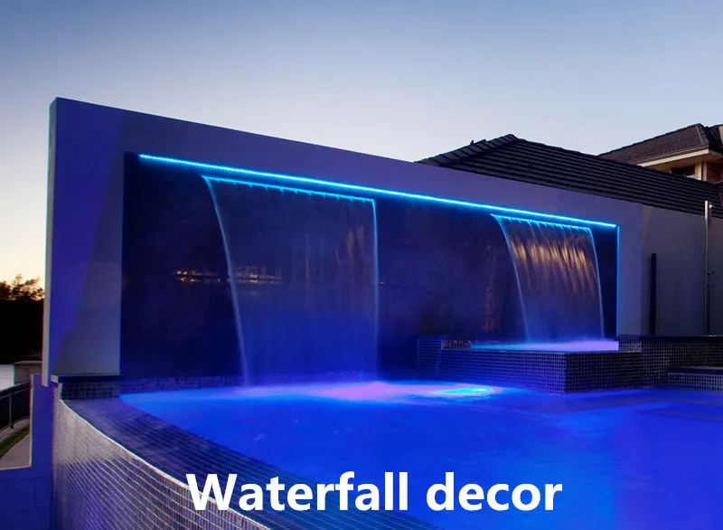 led pool waterfall lights