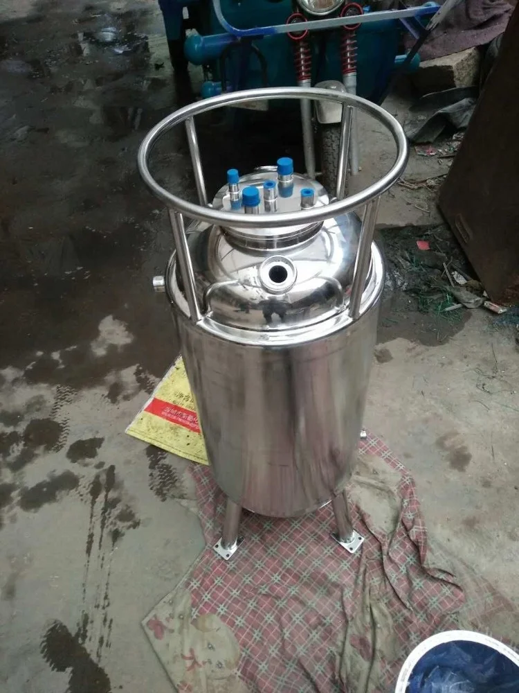 Stainless Steel 100lb Double Jacketed Solvent Tank For Closed Loop ...