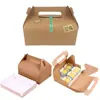 Food Grade Decorative Kraft Swiss Roll Gift Packing Box Bakery Cake Cupcake Cookies Chocolate Box Container