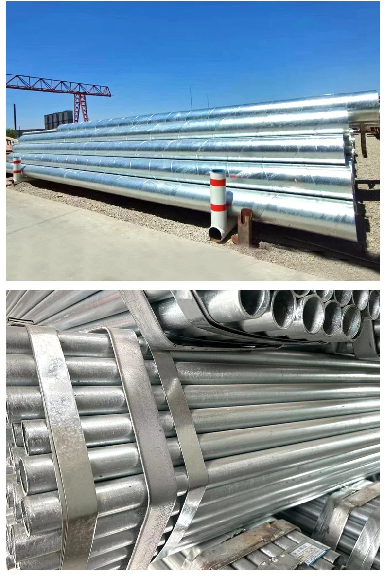 Q355B Hot Dip Galvanized Iron Steel Pipe for Construction Site and Greenhouse Hollow Frame Product