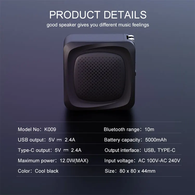 2020 Wireless Bluetooth Speaker With 5000mAh Power Bank Outdoor Bluetooth Speaker - ANKUX.COM