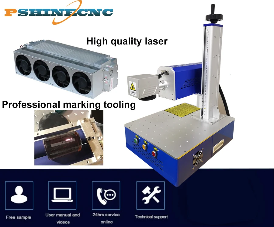 High speed 20w 30w co2 laser marking machine with glass tube