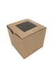 Single hole brown kraft cupcake boxes used for Attractive Red velvet cupcake packing