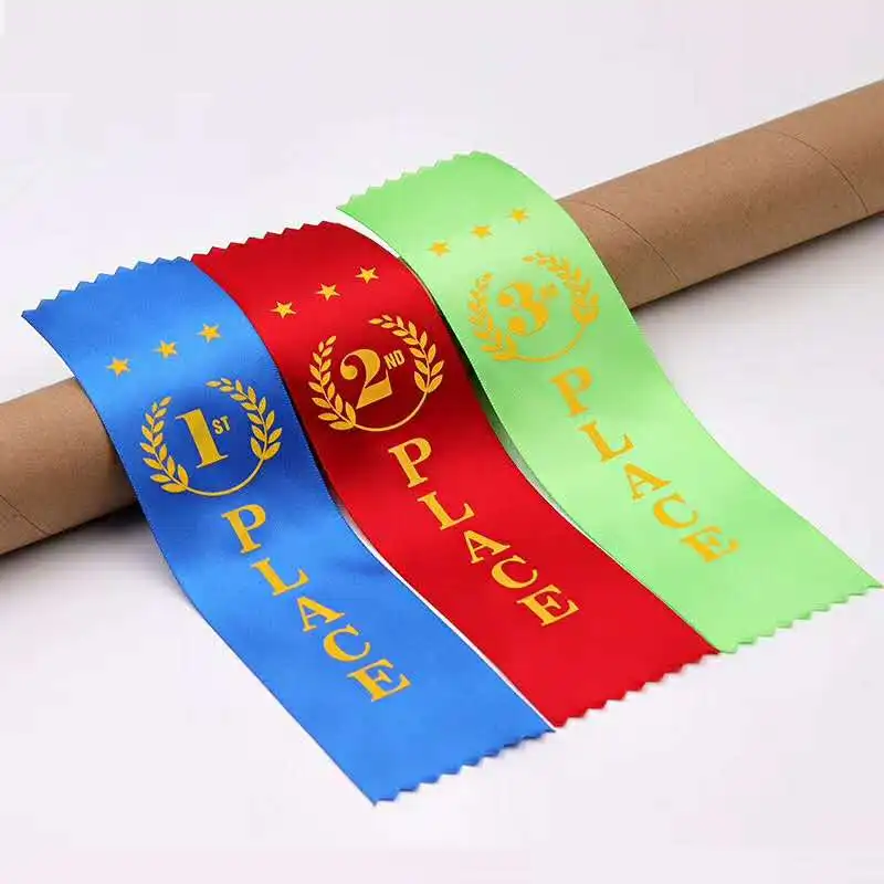Wholesale Custom Event Ribbon/custom Logo Printed Award Ribbons Badge