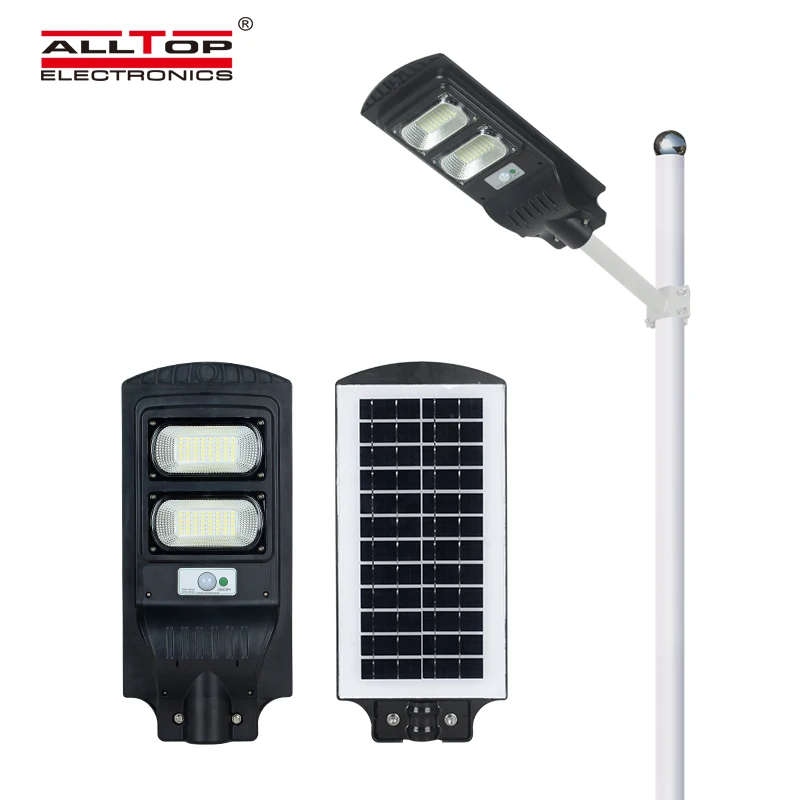 ALLTOP Best quality outdoor ABS integrated all in one 30 60 90 watt led solar street light price