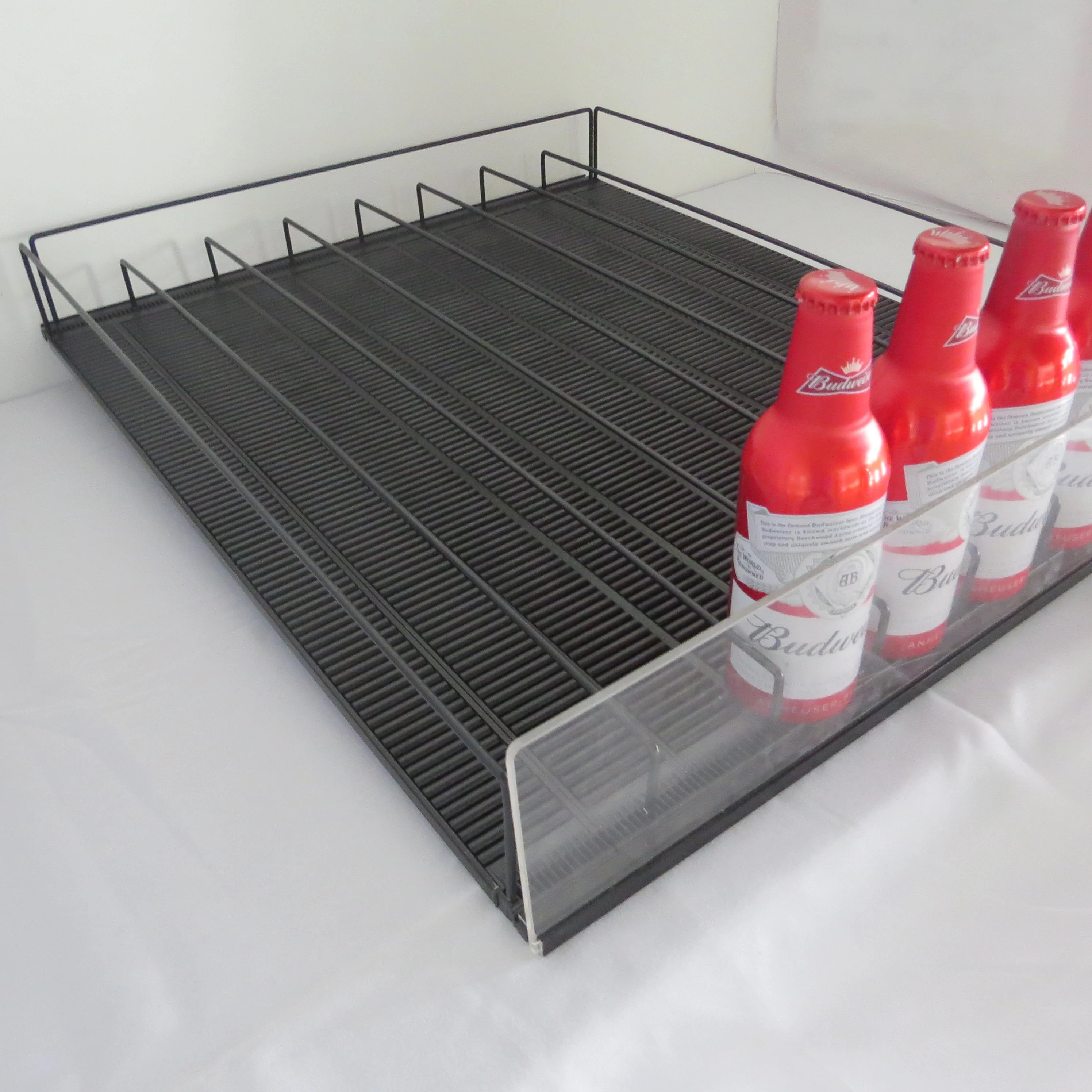 Auto Pusher Sliding Gravity Roller Shelf For Refrigerator Cooler Freezer Supermarket Display