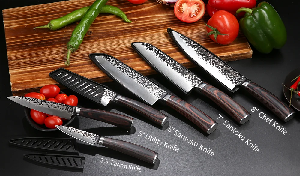 Кухонные ножи из дамасской стали. Нож вуду. Ножи проф Кузин. Набор японских ножей. Поварская ручка