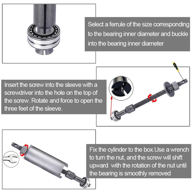 Motorcycle Inner Bearing Puller Tool 9mm To 23mm Repair Remover Auto ...