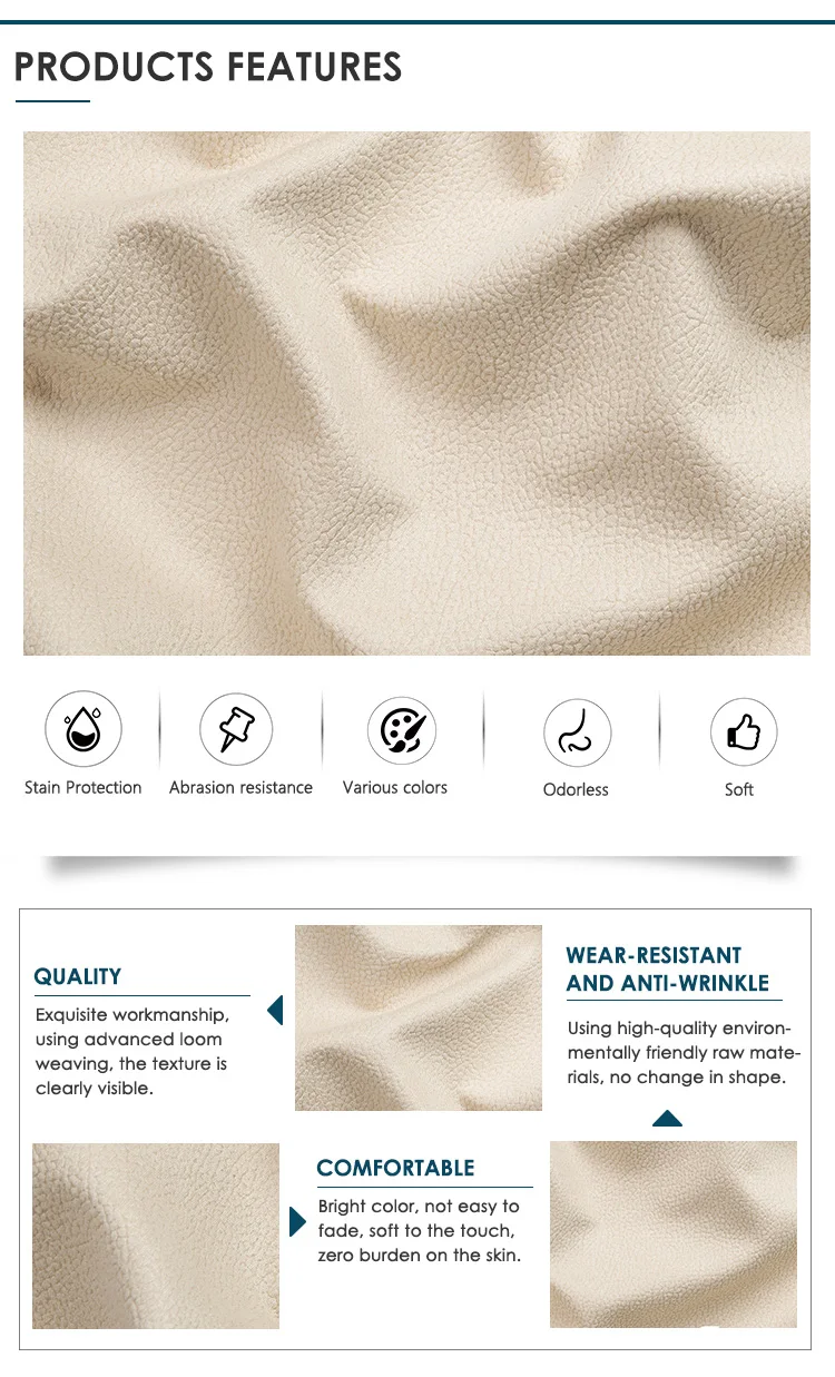 Sofa Fabrics in Stock Linen Sofa Fabric Home High Quality Polyester Textile Woven 100% Polyester