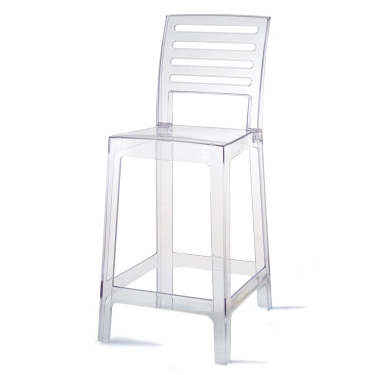 modern transparent plastic pc gliss leisure half bar chair for restaurants