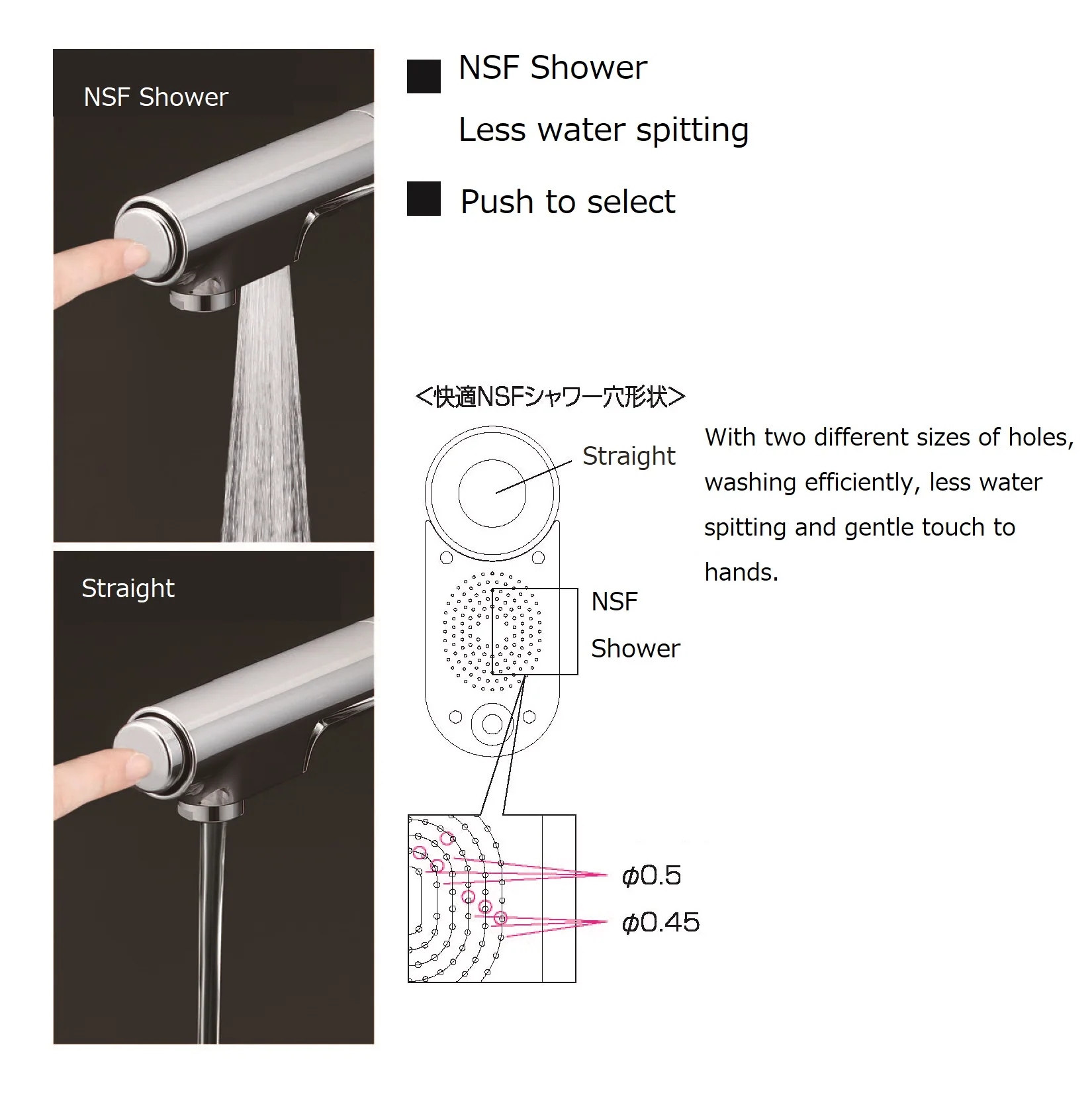 Japanese Comfortable To Touch Tap Water Saver Modern Kitchen Faucet