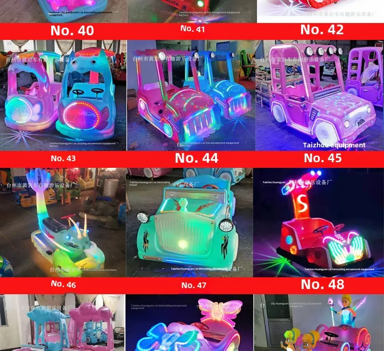 24V Indoor Electric Bumper Car Double-Seated Four-Wheel Kart for Kids Adults Home Shopping Mall Night Market Square Plastic