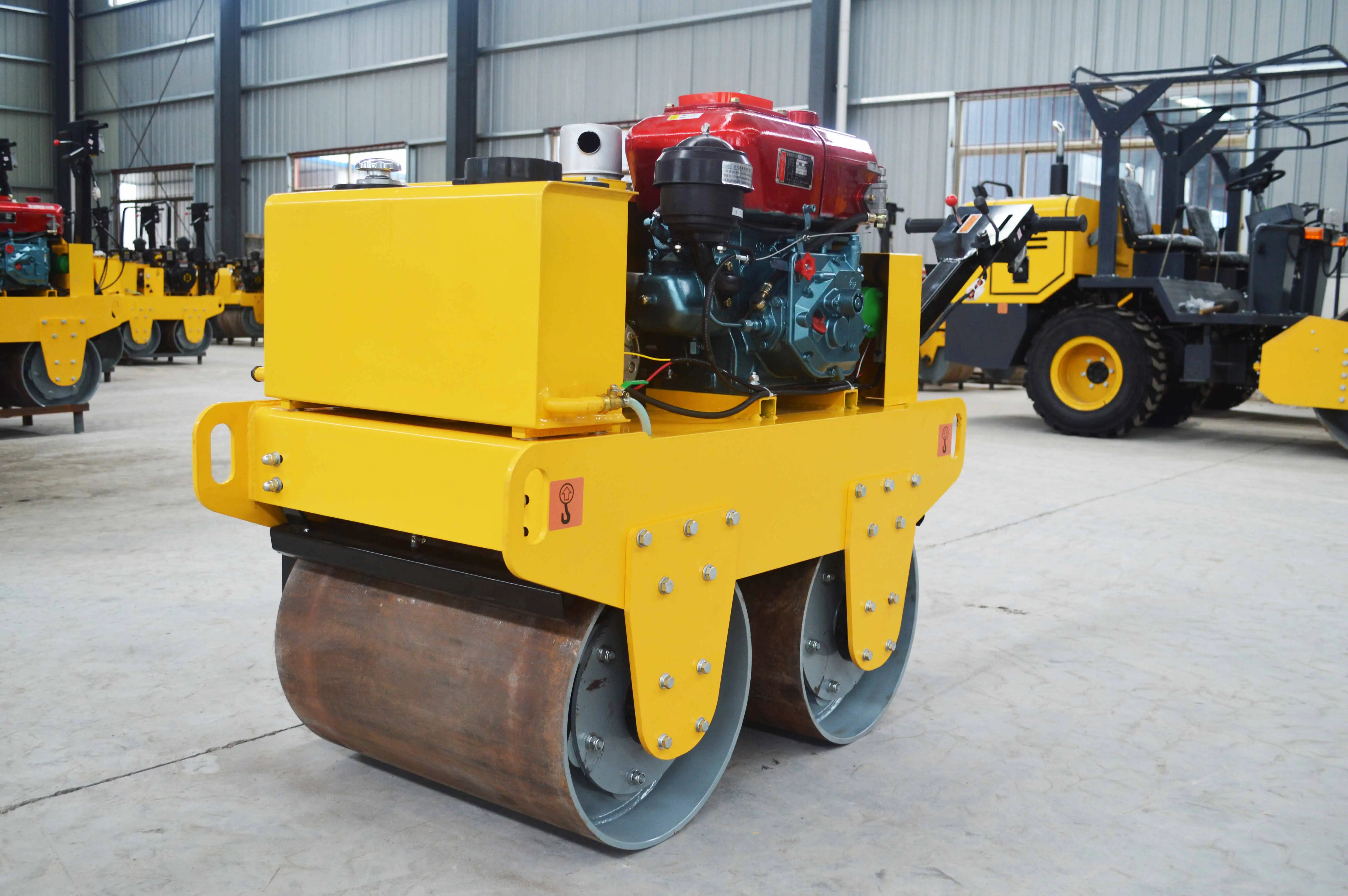 Walk-behind Small Single Double Drum Compactor Pedestrian Vibratory ...