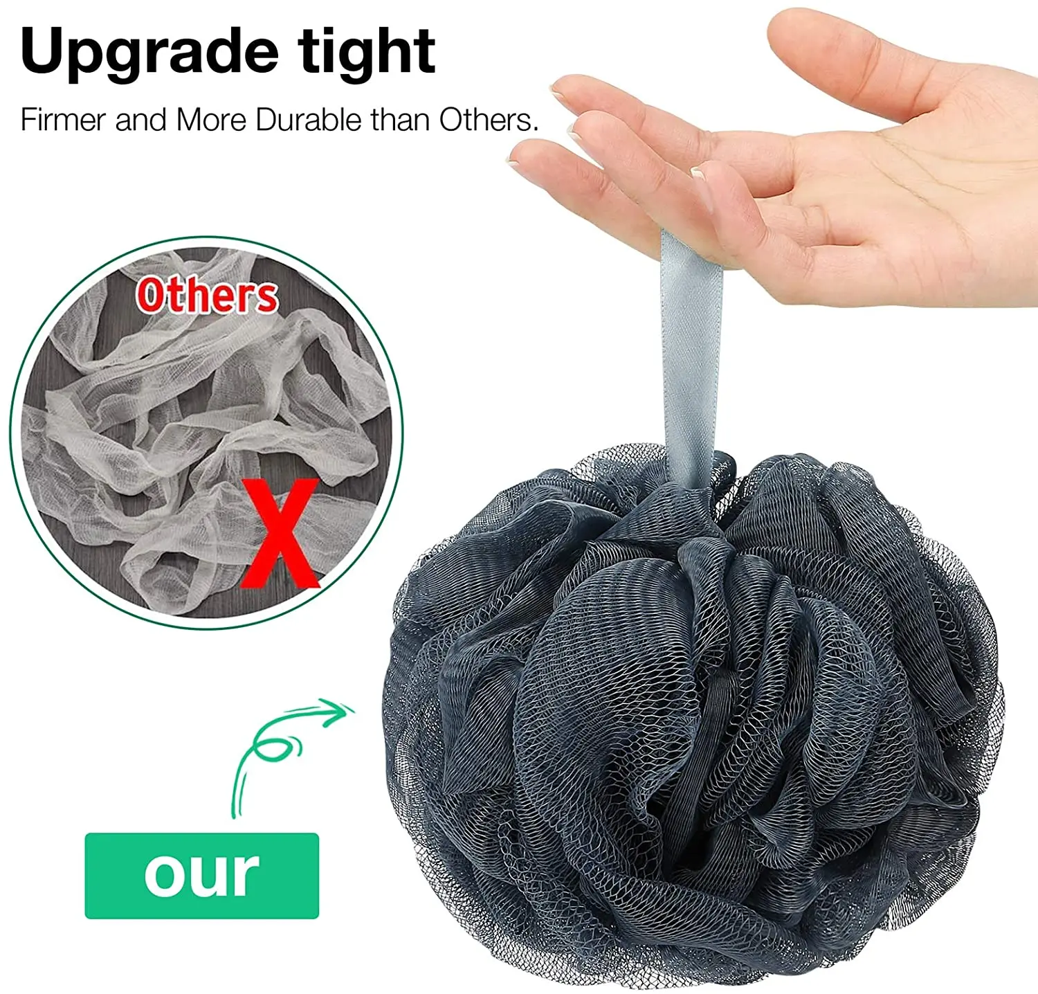 Wholesale Shower Loofah Bath Sponge Loofah Body Scrubber Exfoliating Puff Bath Shower Ball Buy